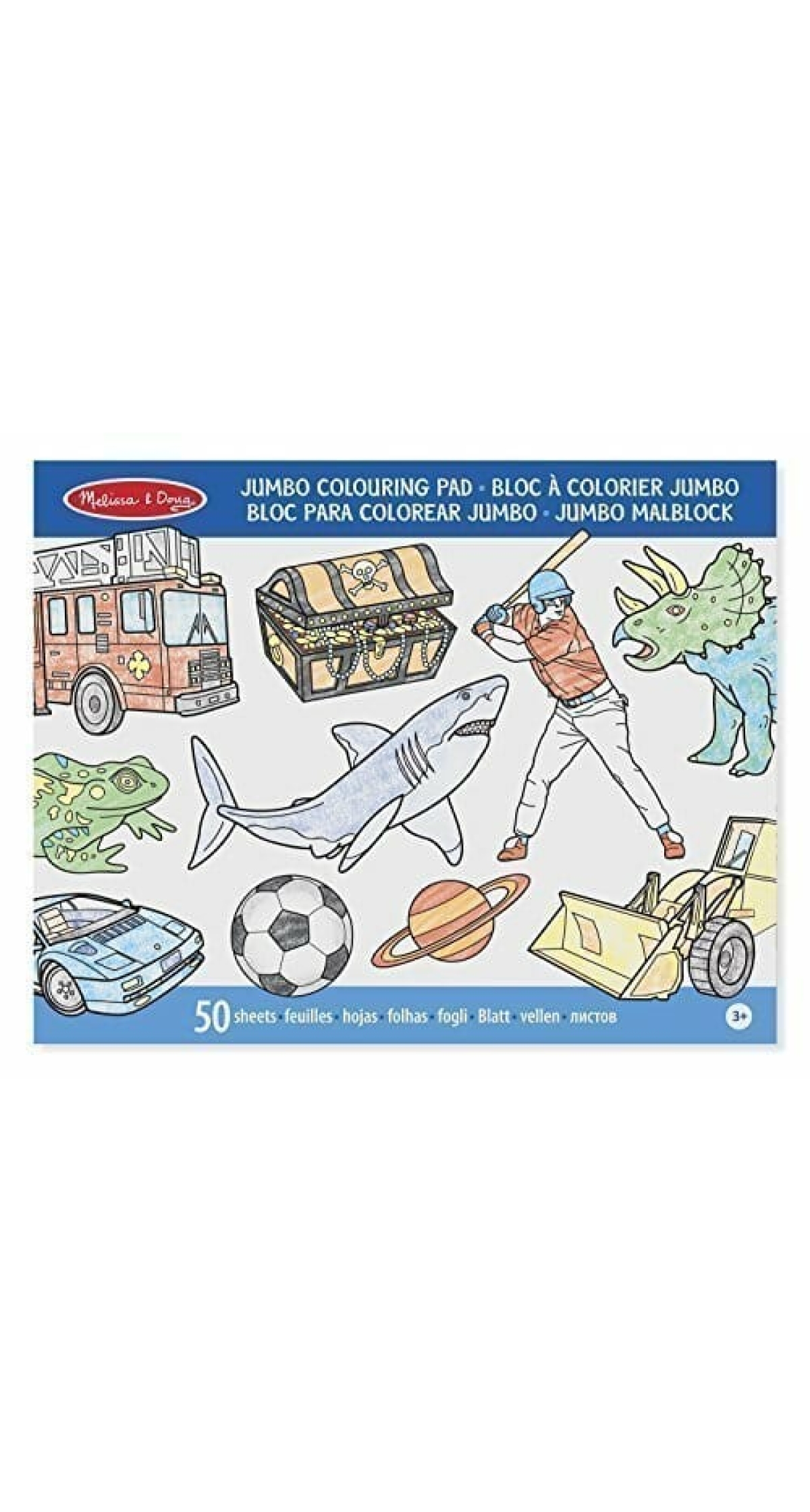 Melissa & Doug Jumbo Blue Colouring Pad 11" x 14" - 50 Pages