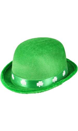St Patrick's Day Felt Bowler Hat Irish W/SHAMROCK