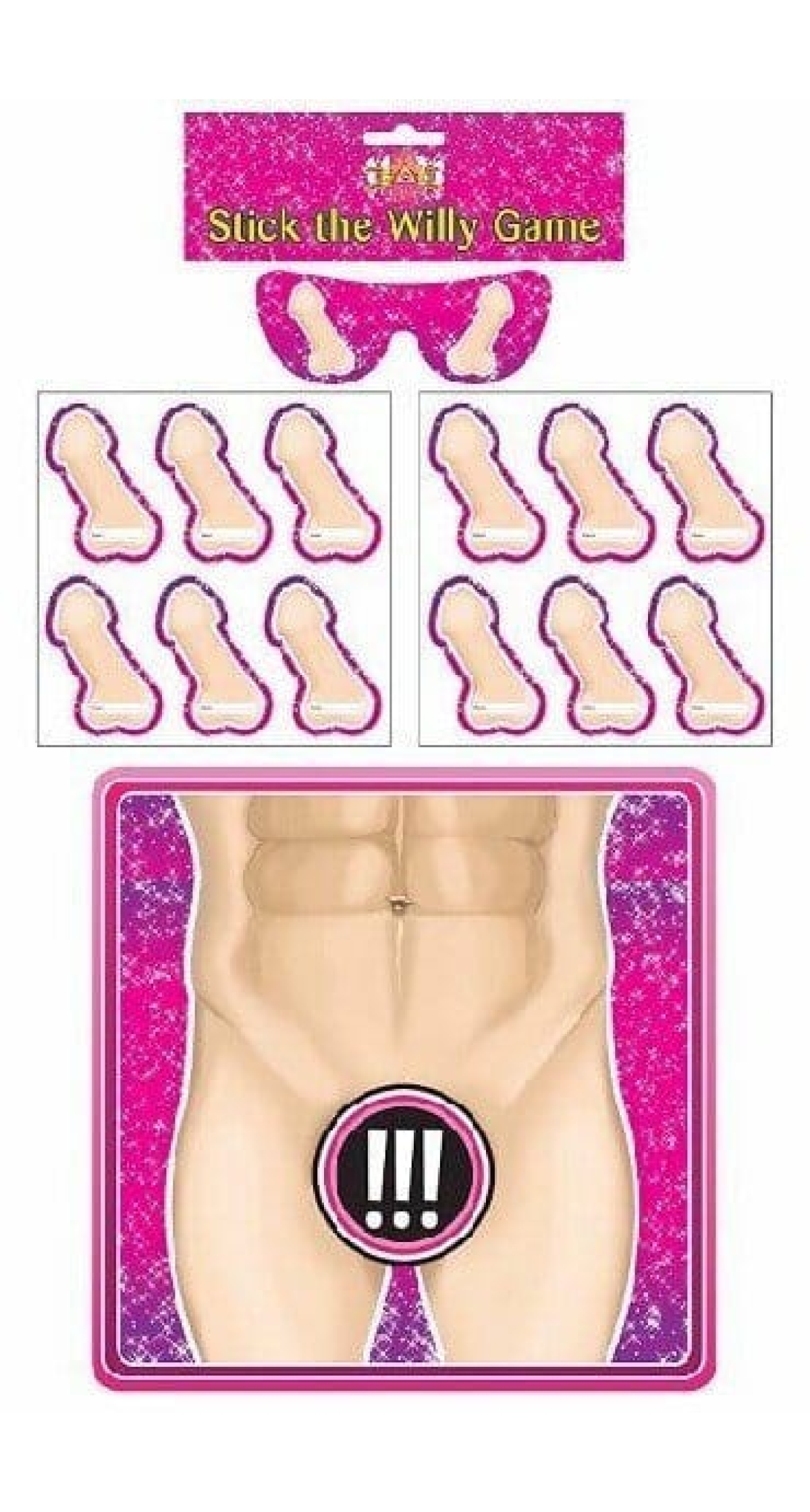 Hen Party Stick The Willy On The Man Game - 14pcs