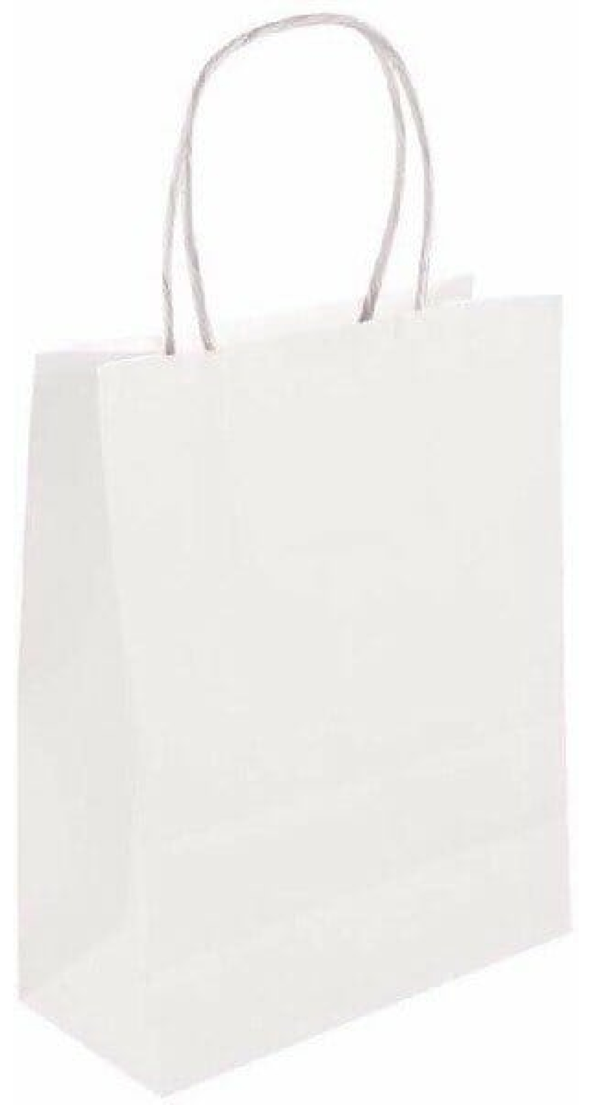 Party Paper Bag With Handles White - 14x21x7cm