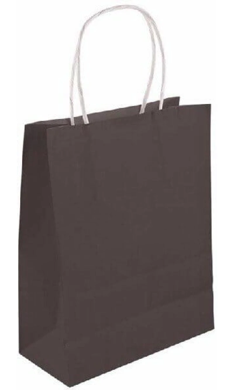 Party Paper Bag With Handles Black - 14x21x7cm