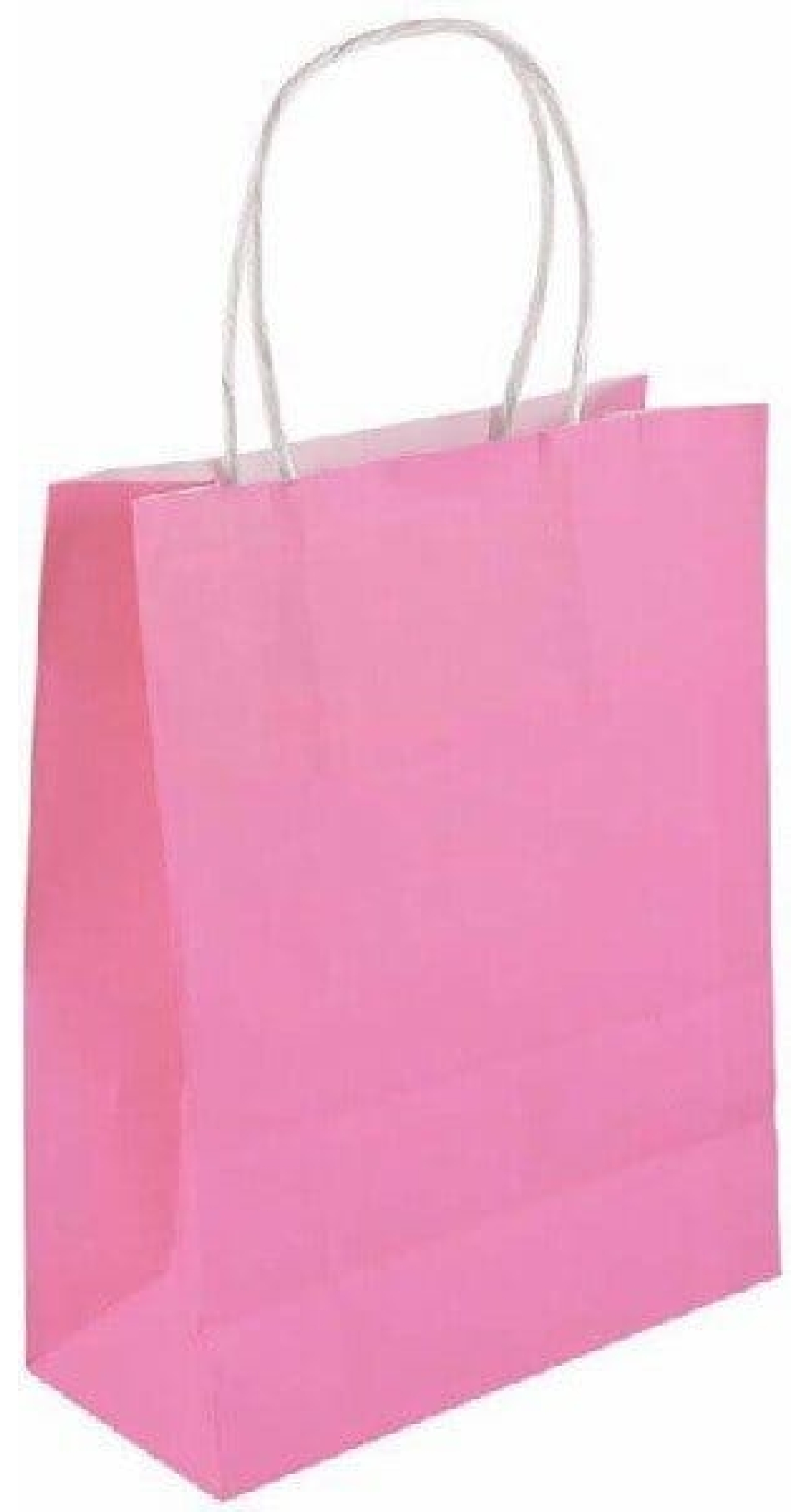 Party Paper Bag With Handles Baby Pink - 14x21x7cm