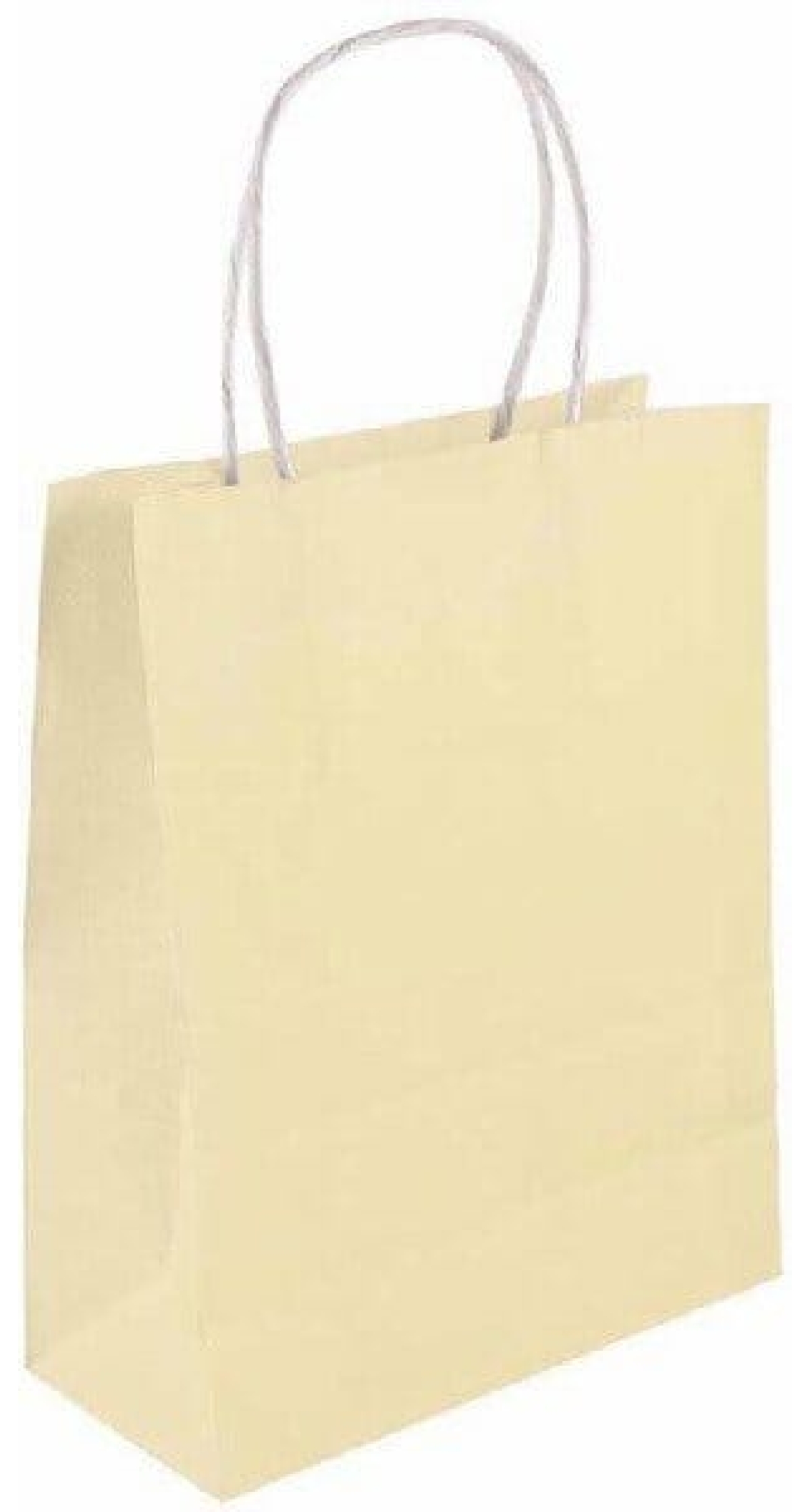 Party Paper Bag With Handles Ivory - 21x14x7cm