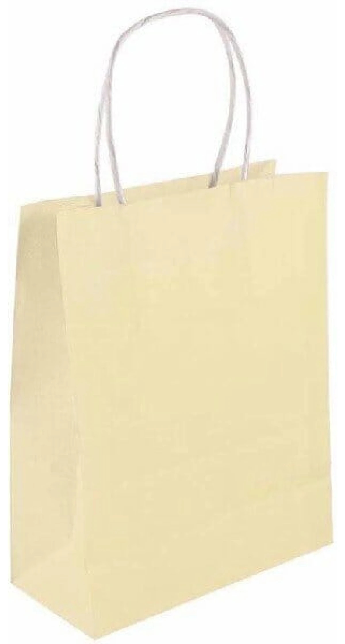 Party Paper Bag With Handles Ivory - 21x14x7cm