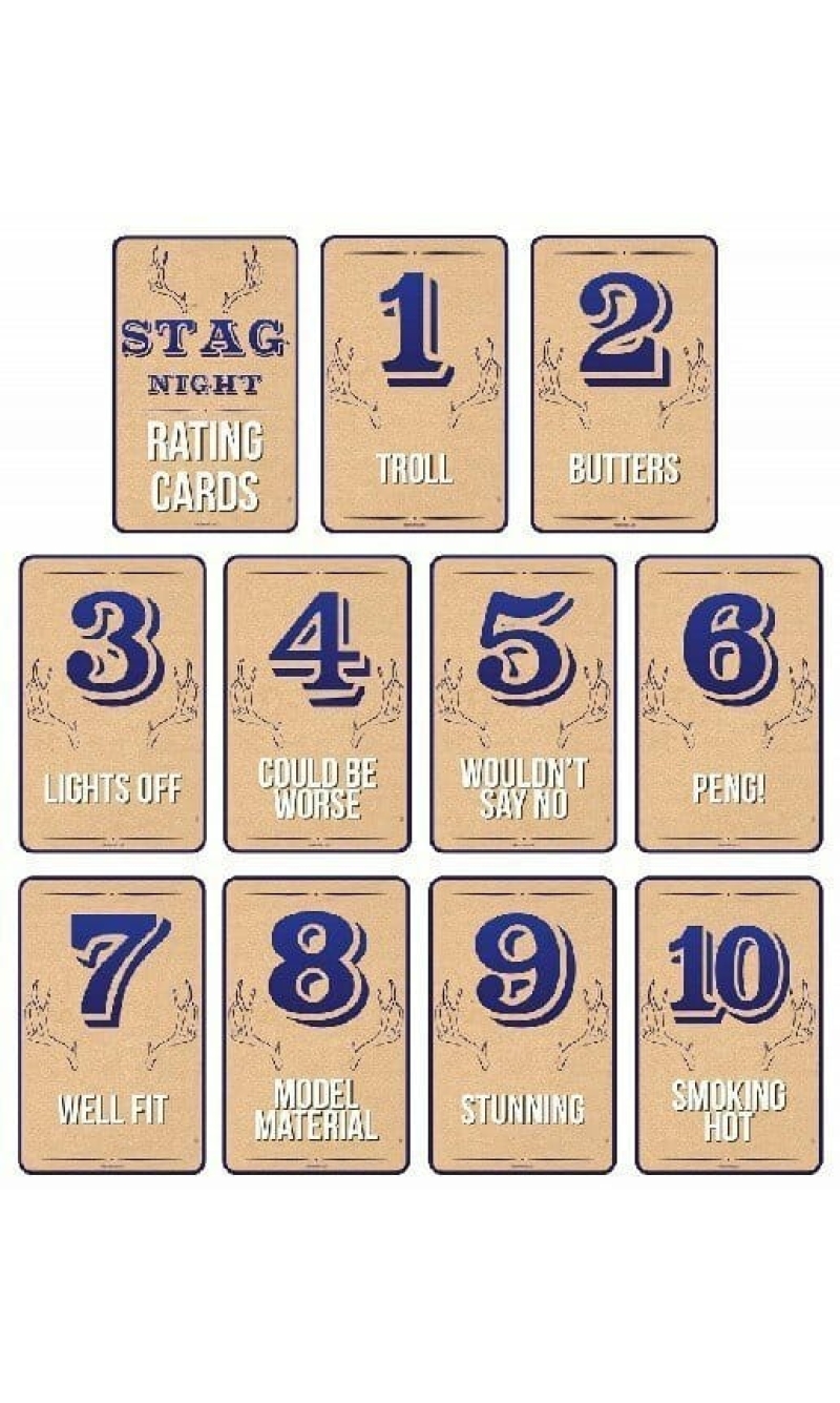 Stag Night - 10 Rating Cards