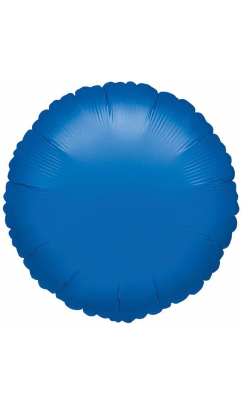 Metallic Blue Round Foil Balloon 18"