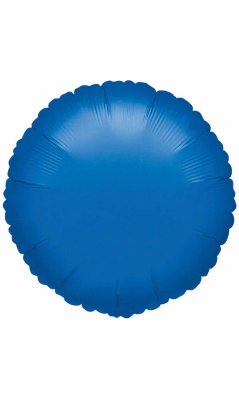 Metallic Blue Round Foil Balloon 18"