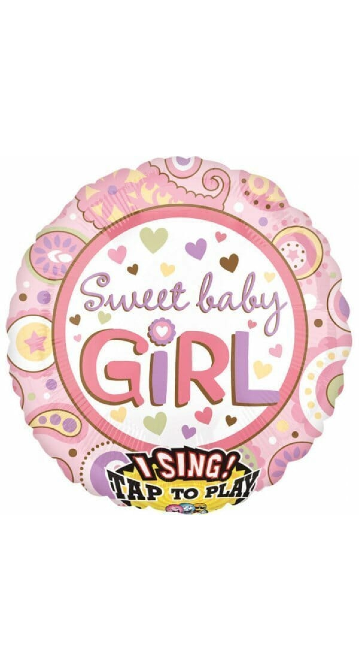 Sweet Baby Girl Singing Balloon 28'' (71cm)