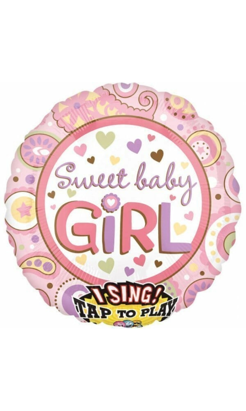 Sweet Baby Girl Singing Balloon 28'' (71cm)