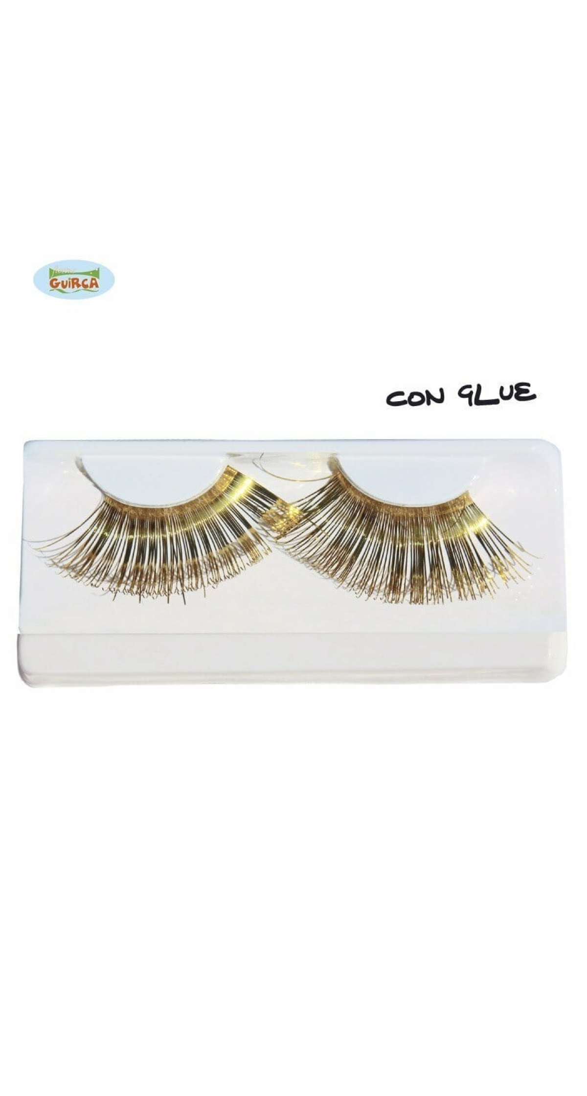 Gold Long Eyelashes with Glue