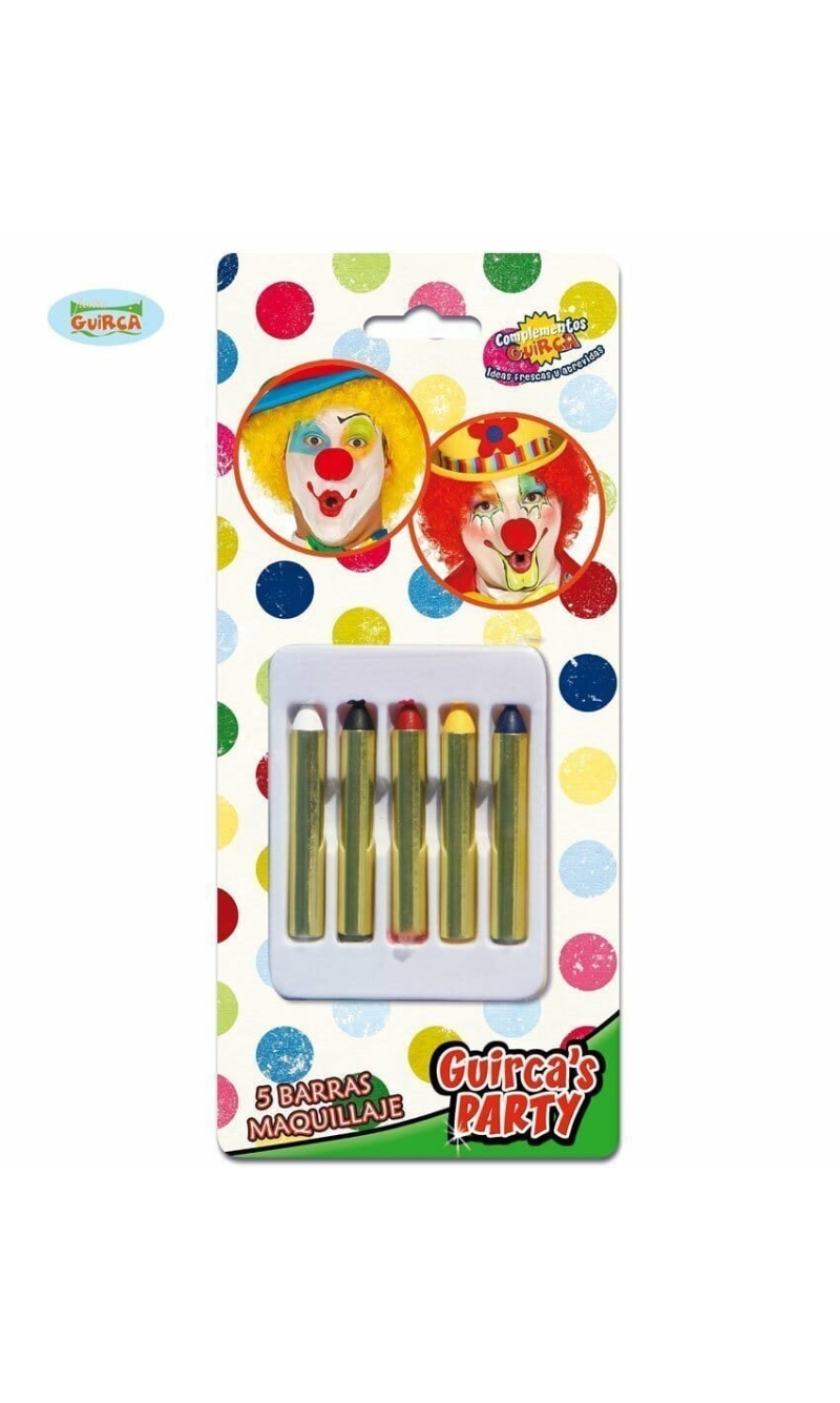 Make-Up Sticks 6x45mm (5 Assorted Colours)