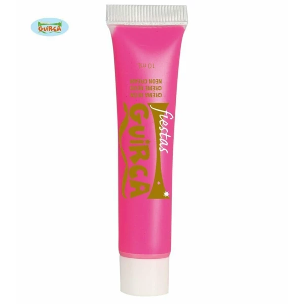Neon UV Cream Face & Body Paint Tube 10ml - Pink