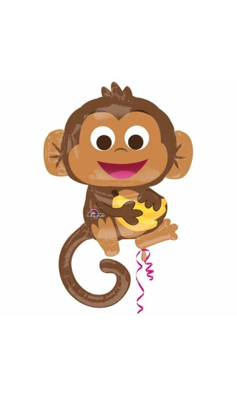 Monkey Super Shape Foil Balloon 25'' x 36'' (63cm x 91cm)