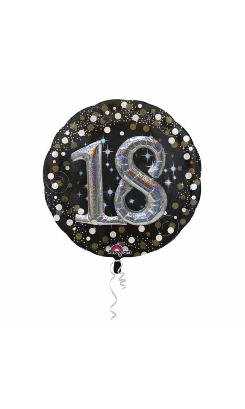 Sparkling 18th Birthday 3D Multi-Balloon Foil Balloon 32" (81cm)