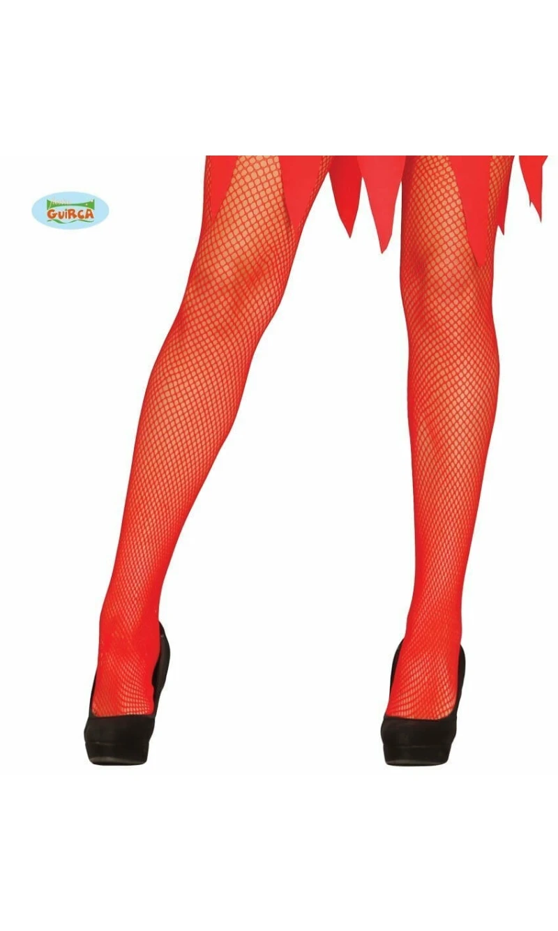 Pantyhose Red Fishnet