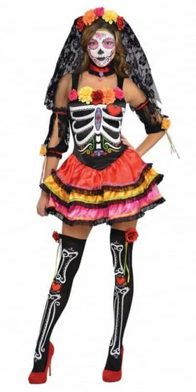 Day of the Dead Lady - Adult Size Medium