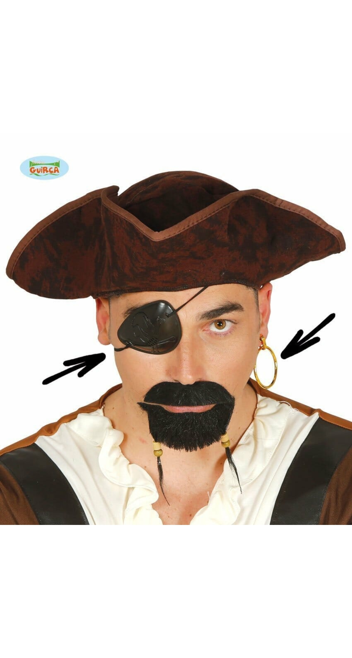 Pirate Eye Patch & Earrings