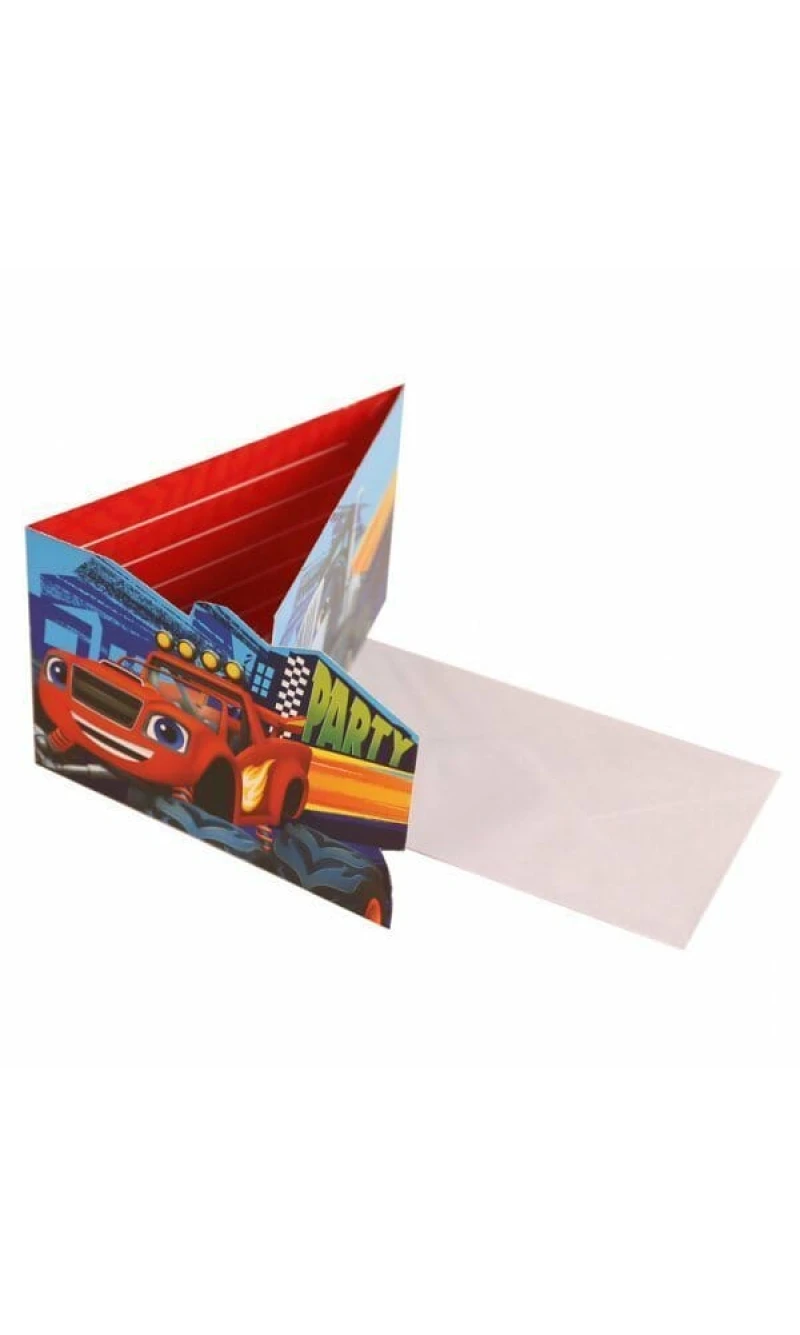 Blaze Party Invitations - 8pk