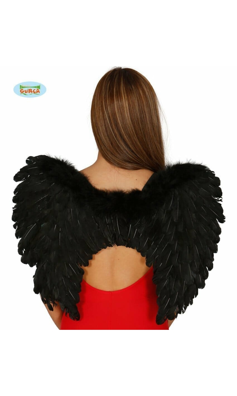 Black Feather Wings 50cm