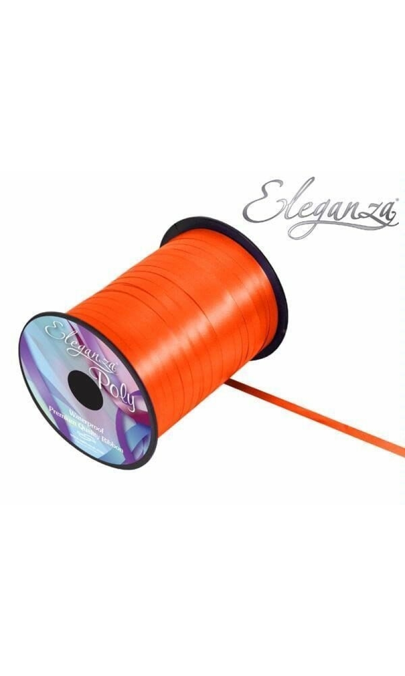 Orange Curling Ribbon Spool - 500m x 5mm