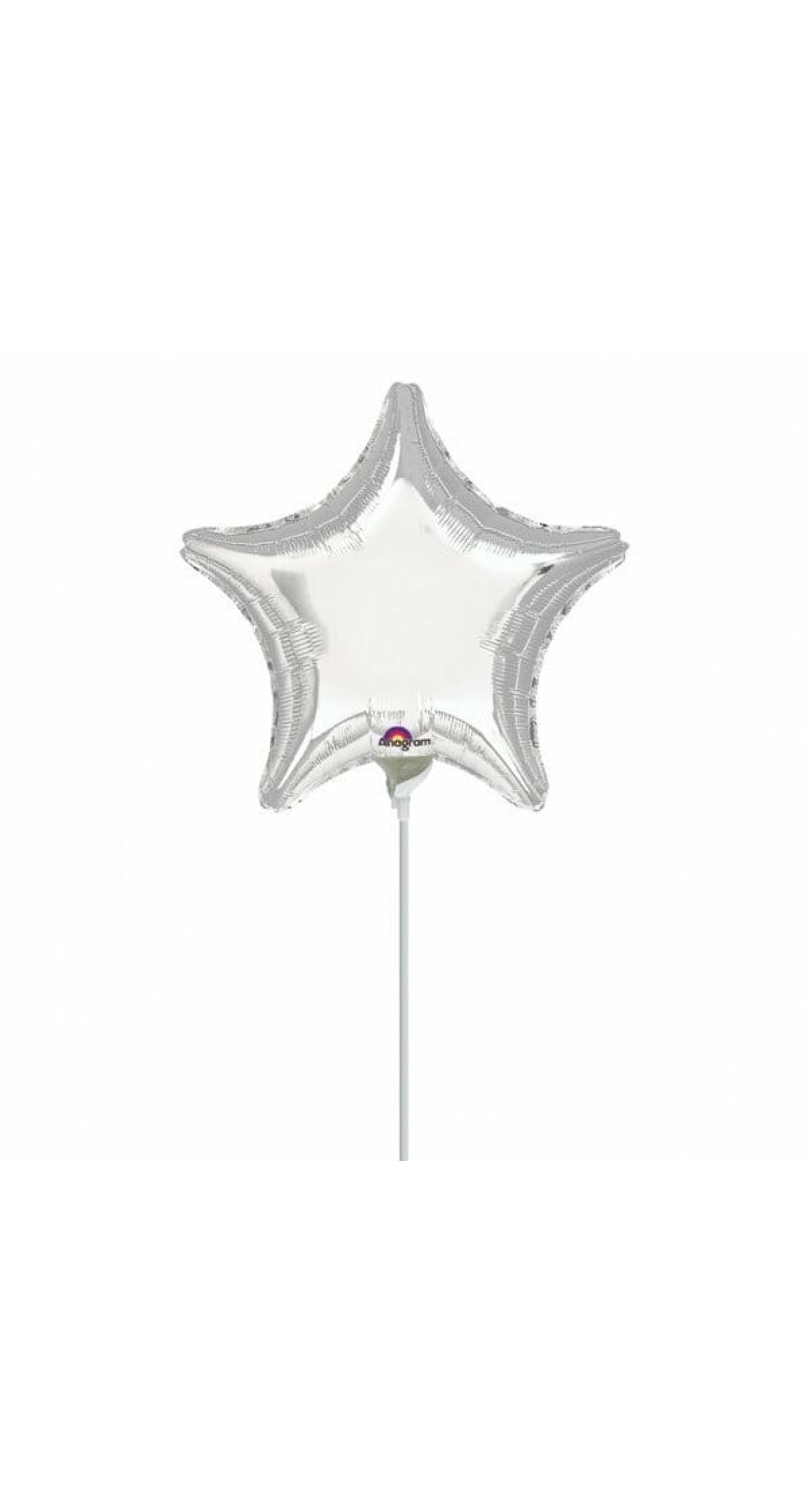 Metallic Silver Star Foil Balloons 9" (23cm)