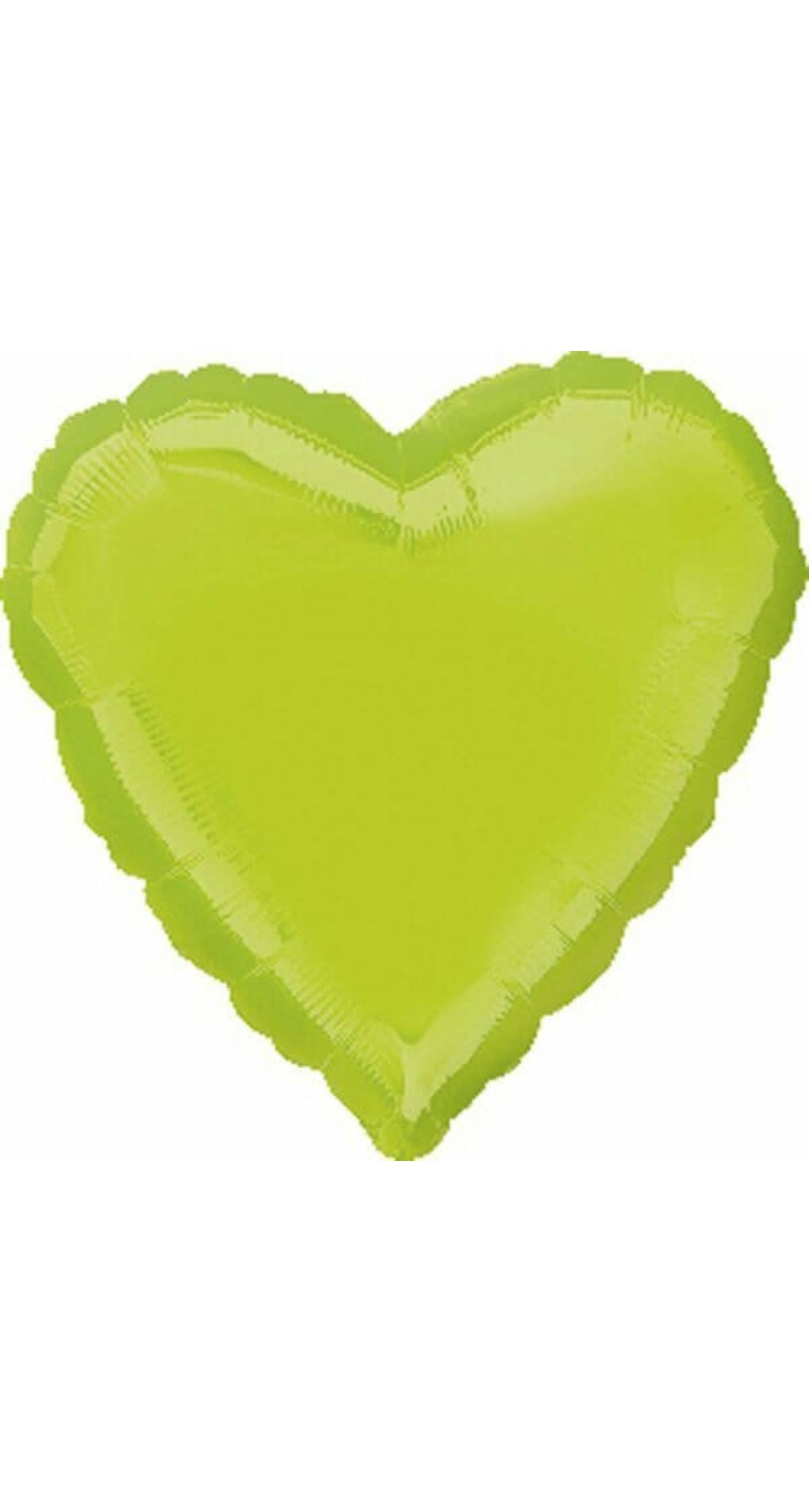 Metallic Kiwi Green Heart Foil Balloon 18"
