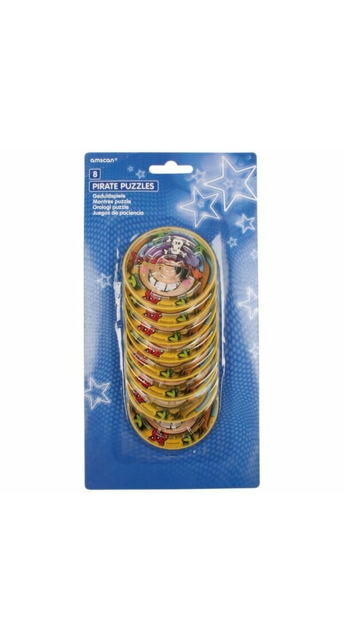 Pirate Favour Maze Puzzles 7cm - 8pk