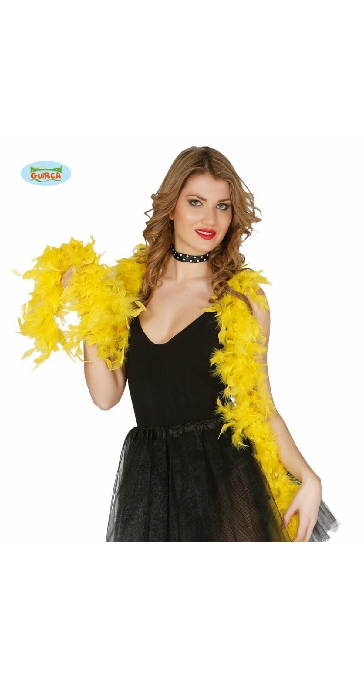 Boa With Yellow Feather (40 Grams) - 1.80m