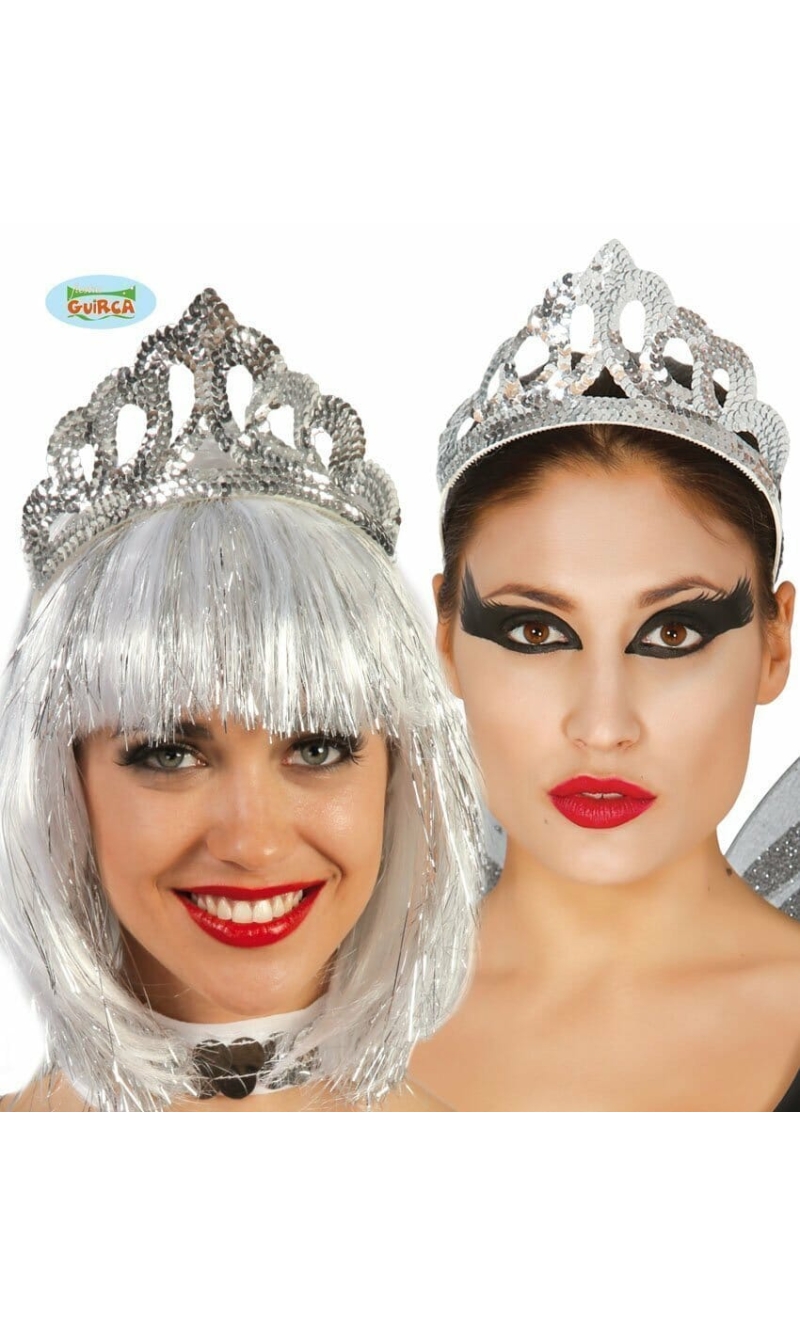 Silver Sequin Tiara