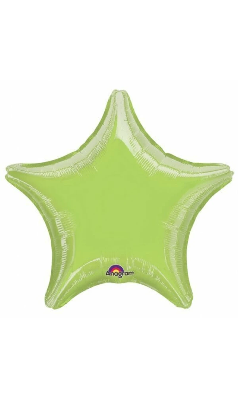 Metallic Lime Green Jumbo Star Foil Balloon 32" (81cm)