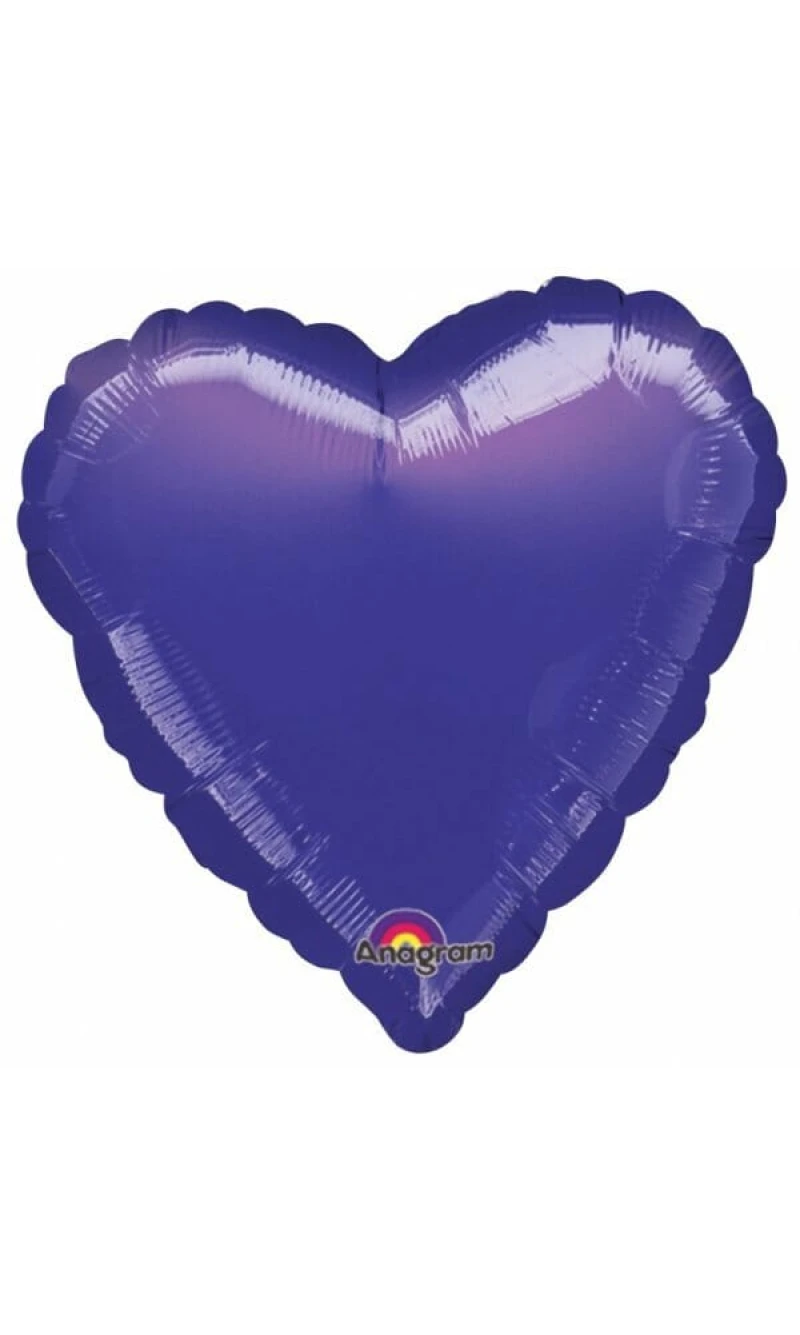 Metallic Purple Jumbo Heart Foil Balloon 32" (81cm)