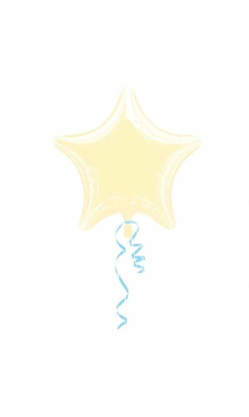 Metallic Pearl Ivory Stars Foil Balloon 9" (23cm)