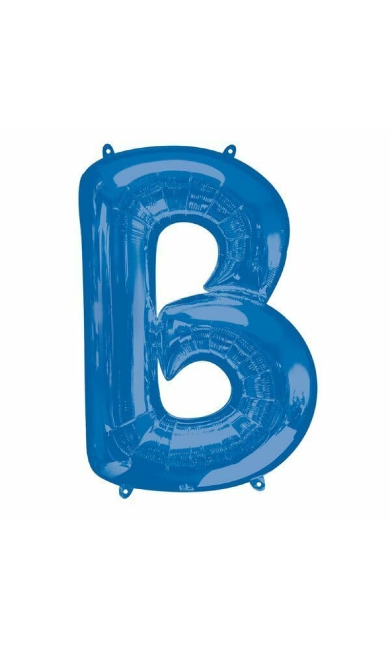 Blue Letter " B " Foil Balloon 34''