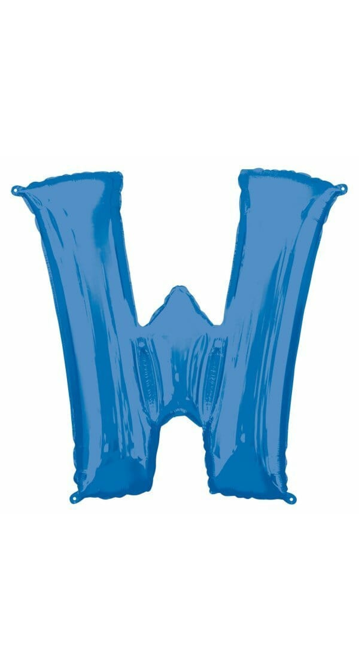 Blue Letter " W " Foil Balloon 34''