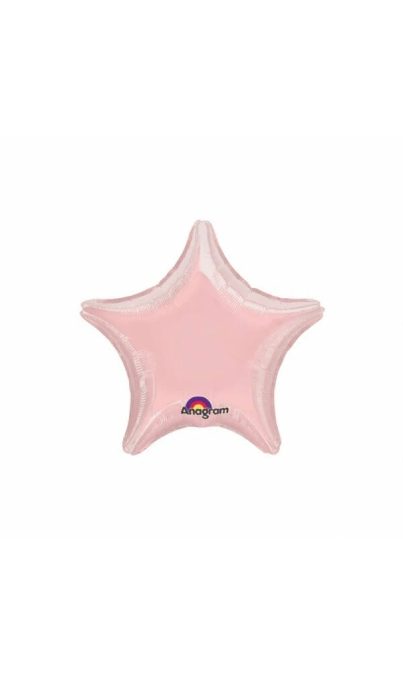 Metallic Pearl Pastel Pink Star Foil Balloon 9" (23cm)