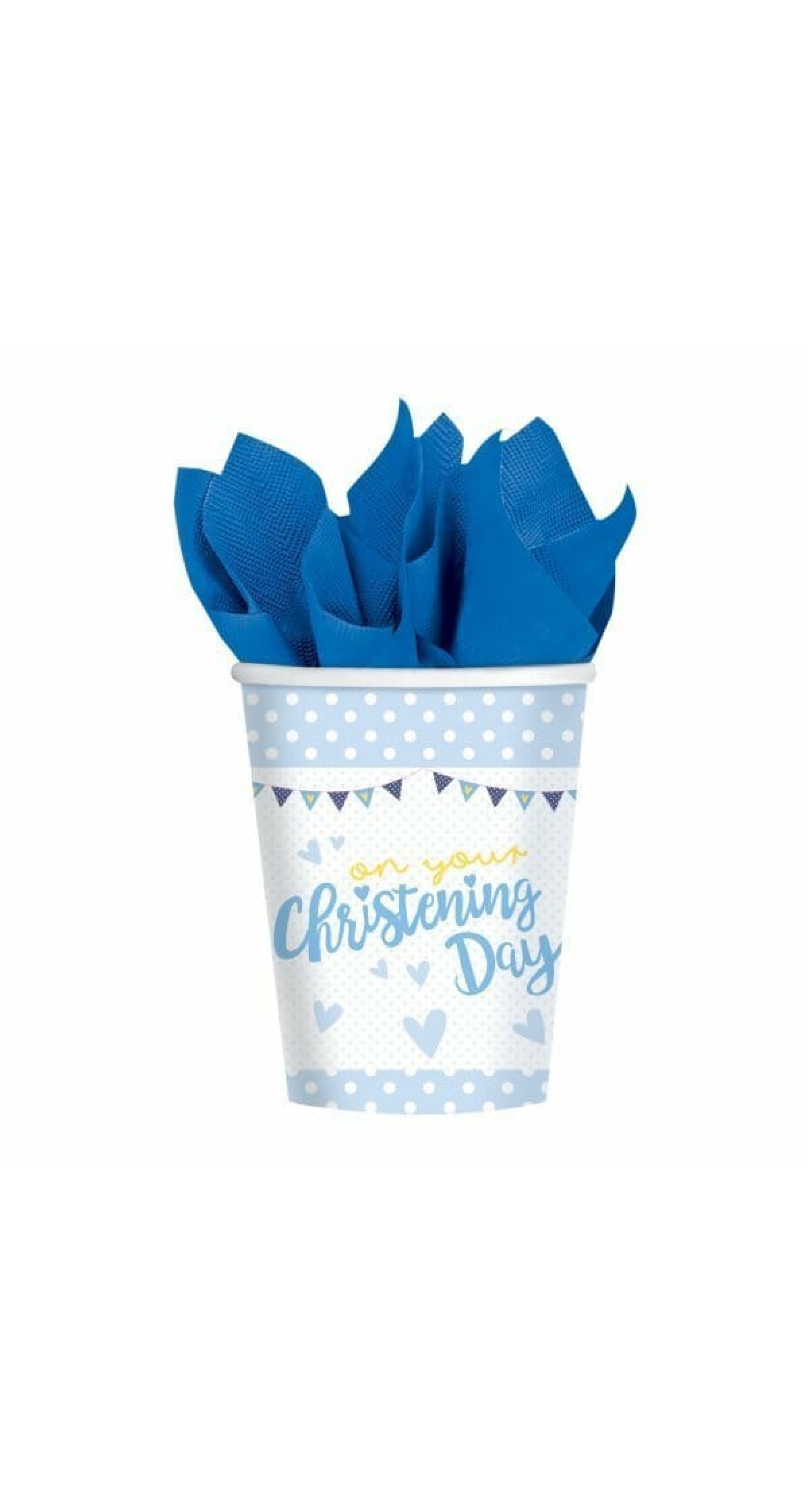 Baby Christening Day Blue Cups 266ml - 8pk
