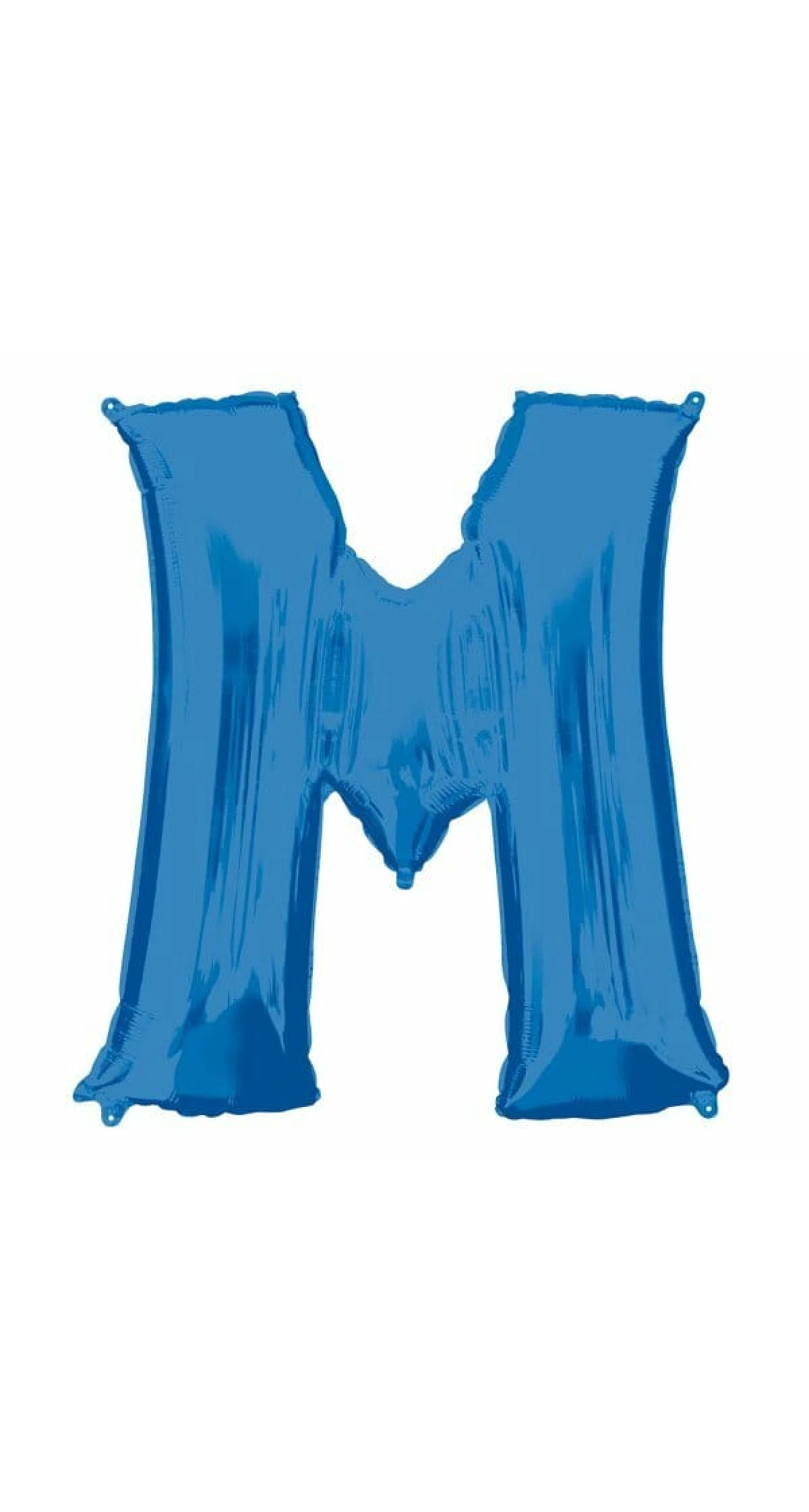 Blue Letter " M " Foil Balloon 34''