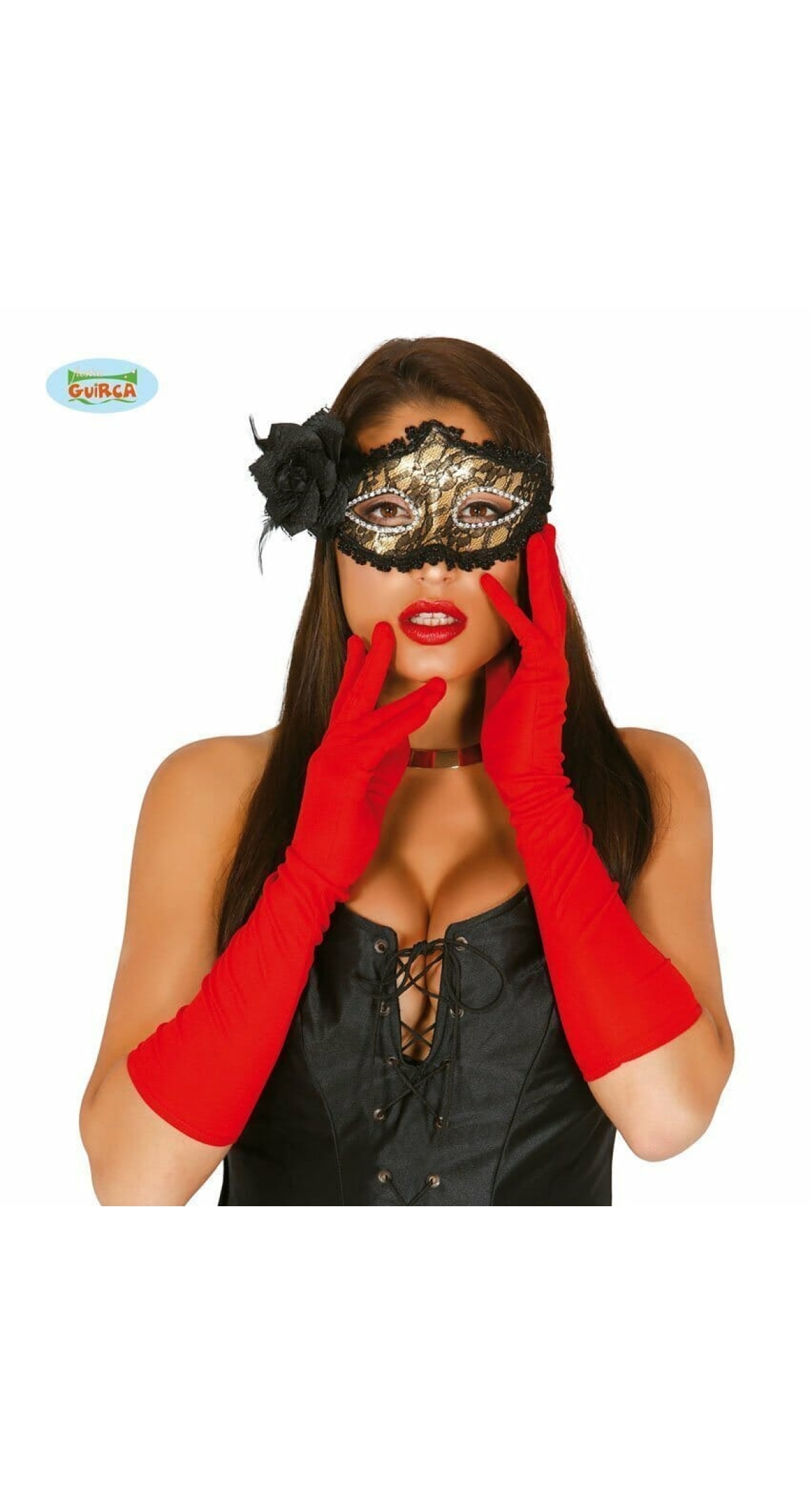 Red Long Gloves 46cm - One Size