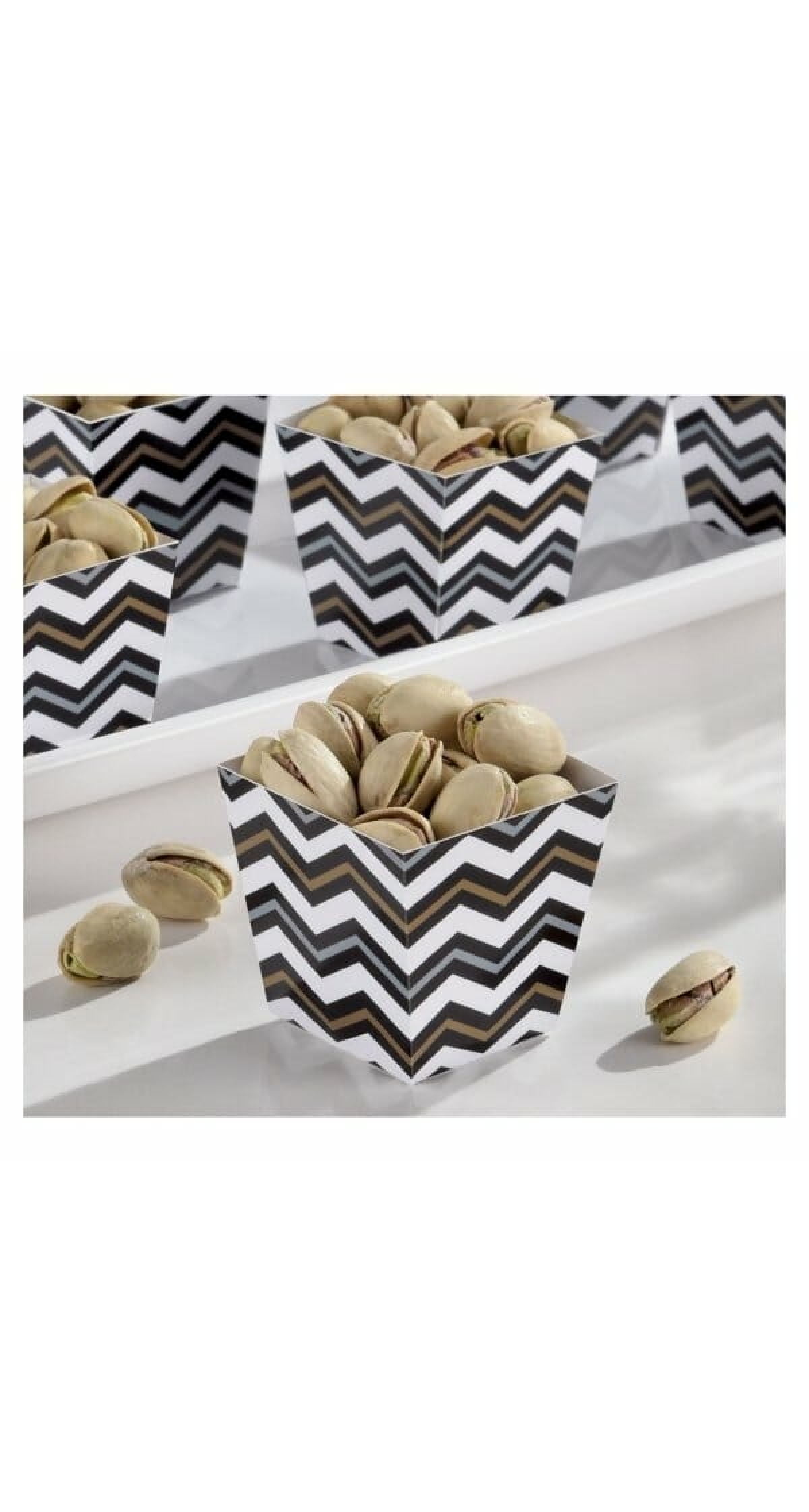 Black, Gold and Silver Treat Mini Containers - 36pcs