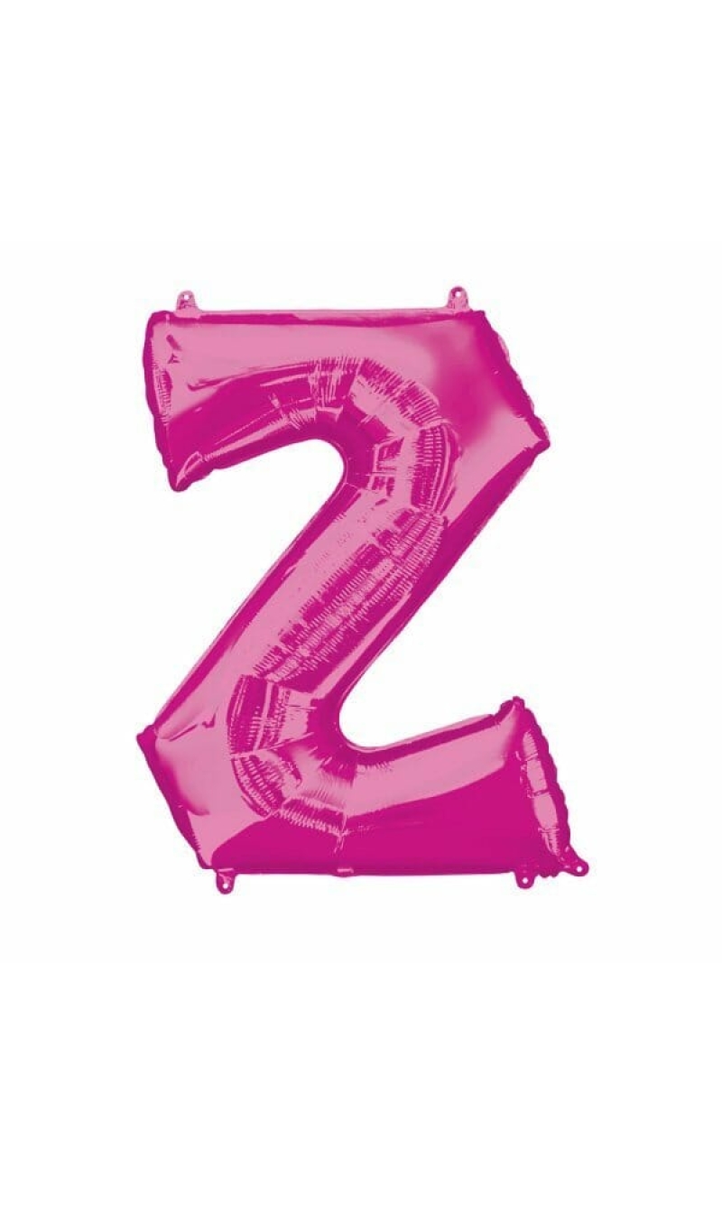 Pink Letter " Z " Foil Balloon 34''