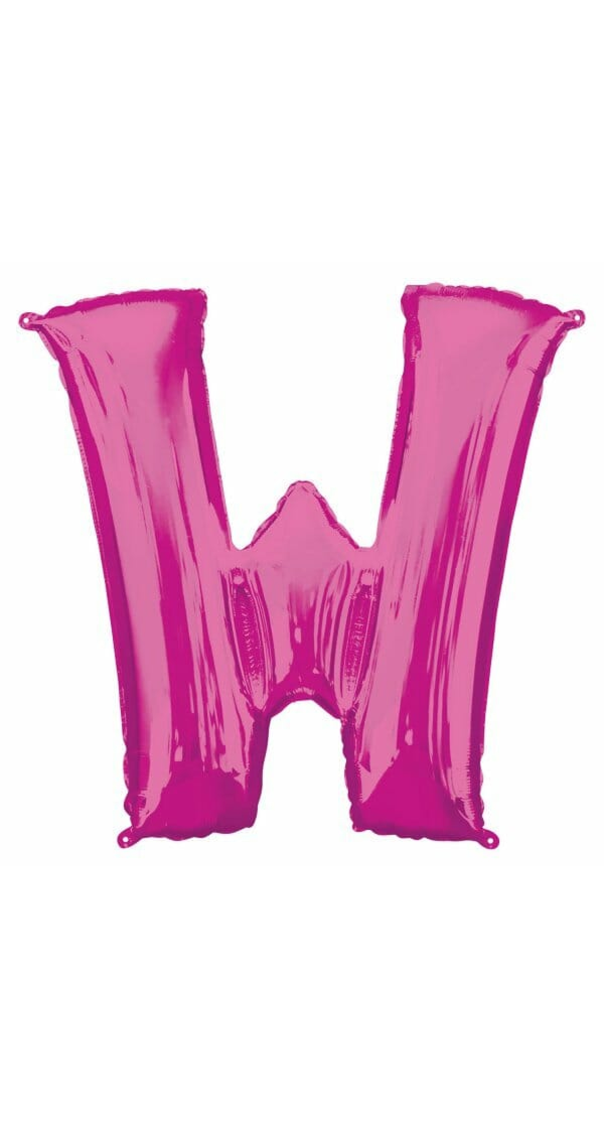 Pink Letter " W " Foil Balloon 34''