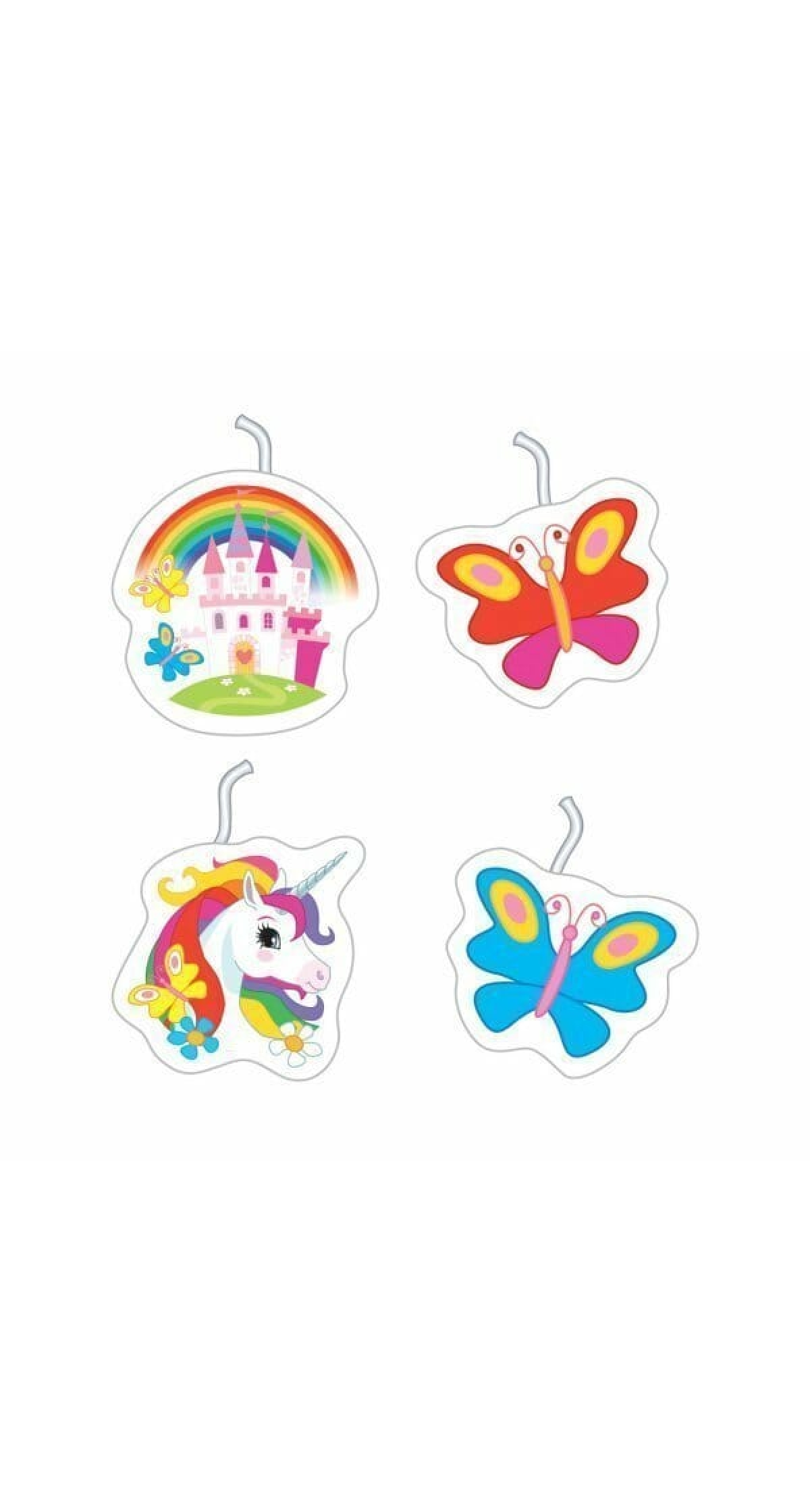 Unicorn Mini Figure Candles - 4pk