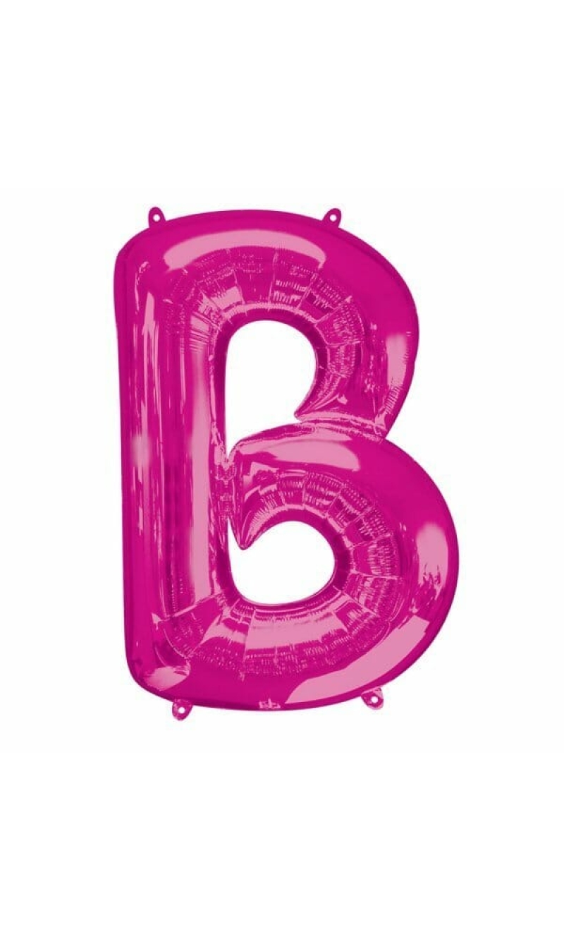 Pink Letter " B " Foil Balloon 34''