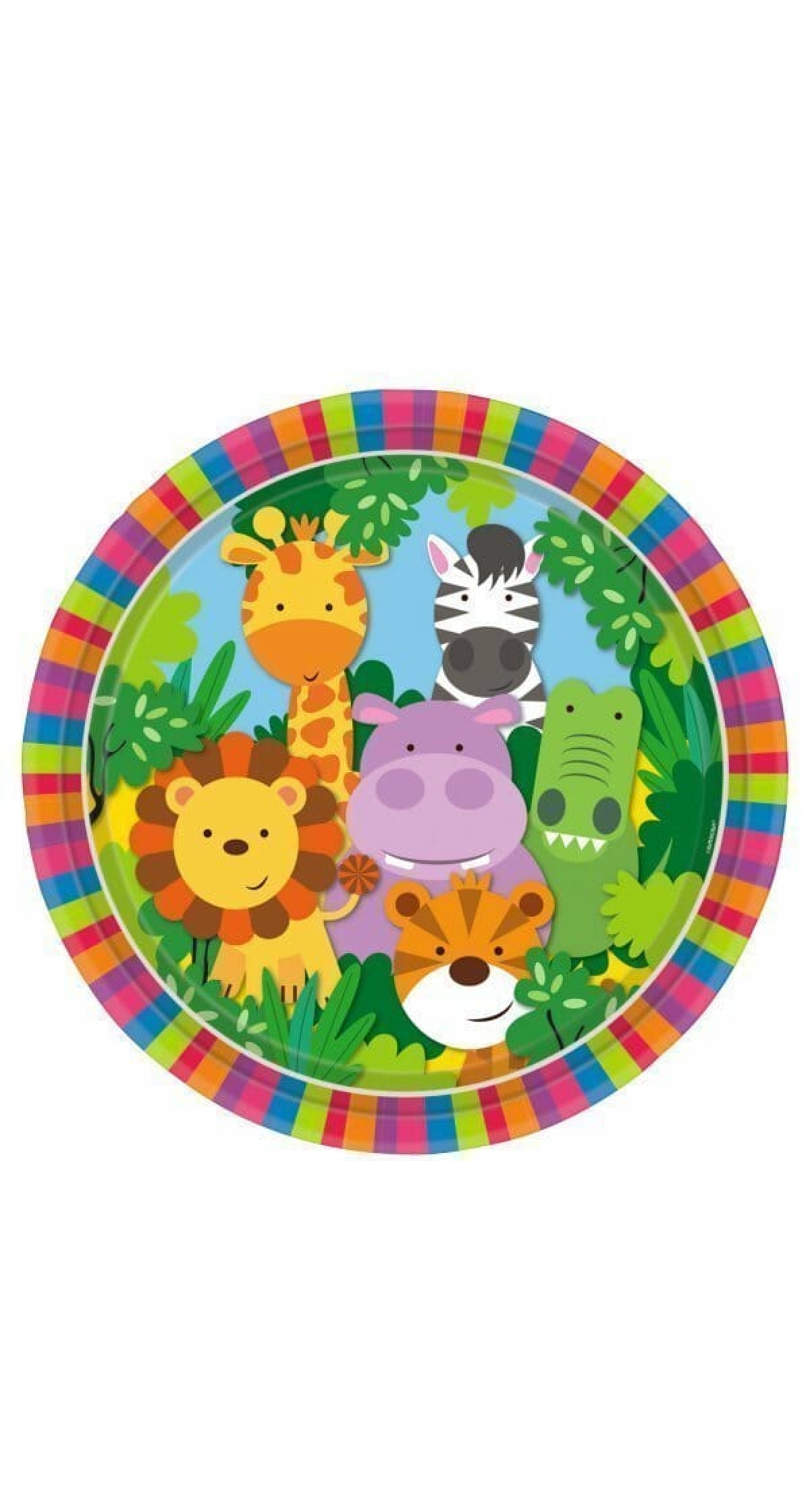 Animal Friends Party Paper Plates 23cml - 8pk