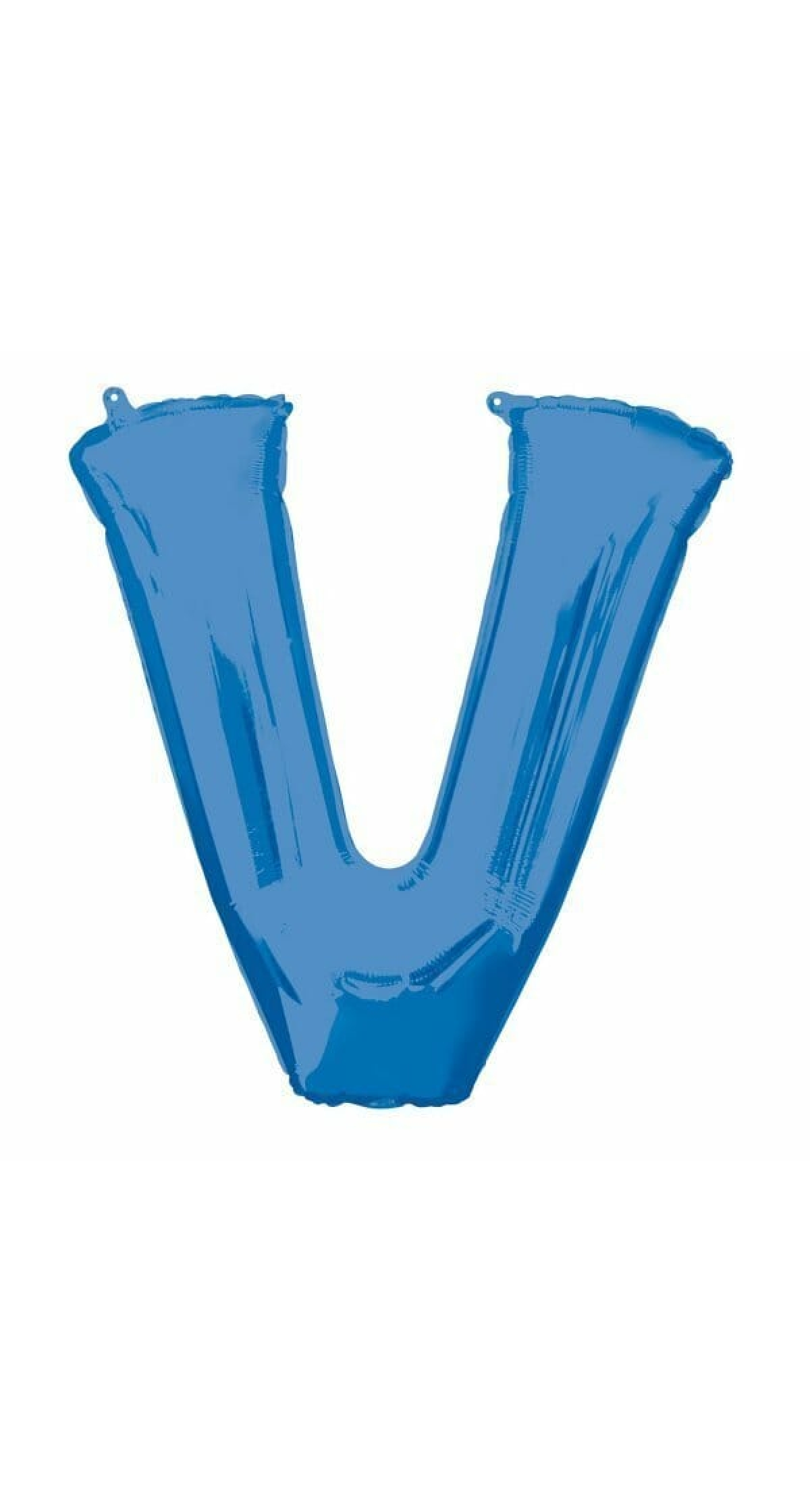 Blue Letter " V " Foil Balloon 34''
