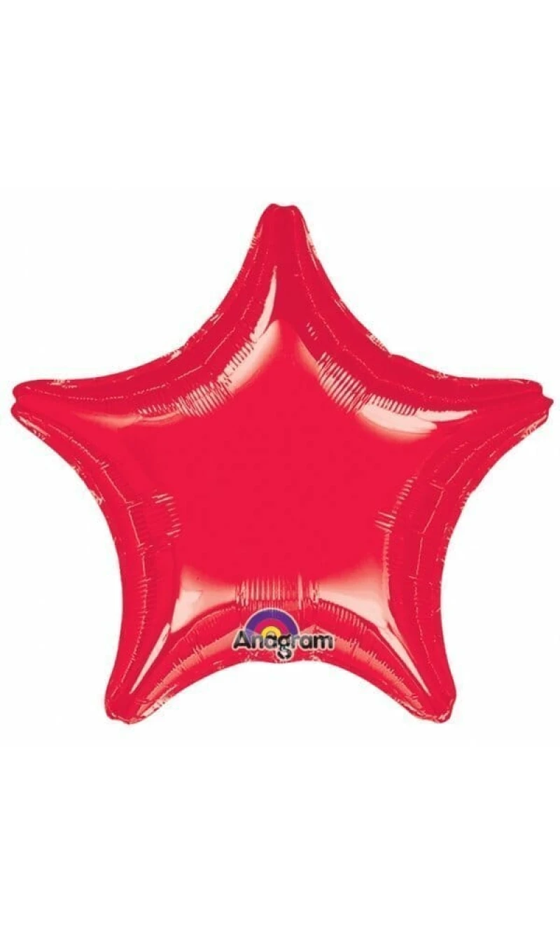 Metallic Red Jumbo Star Foil Balloon 32" (81cm)