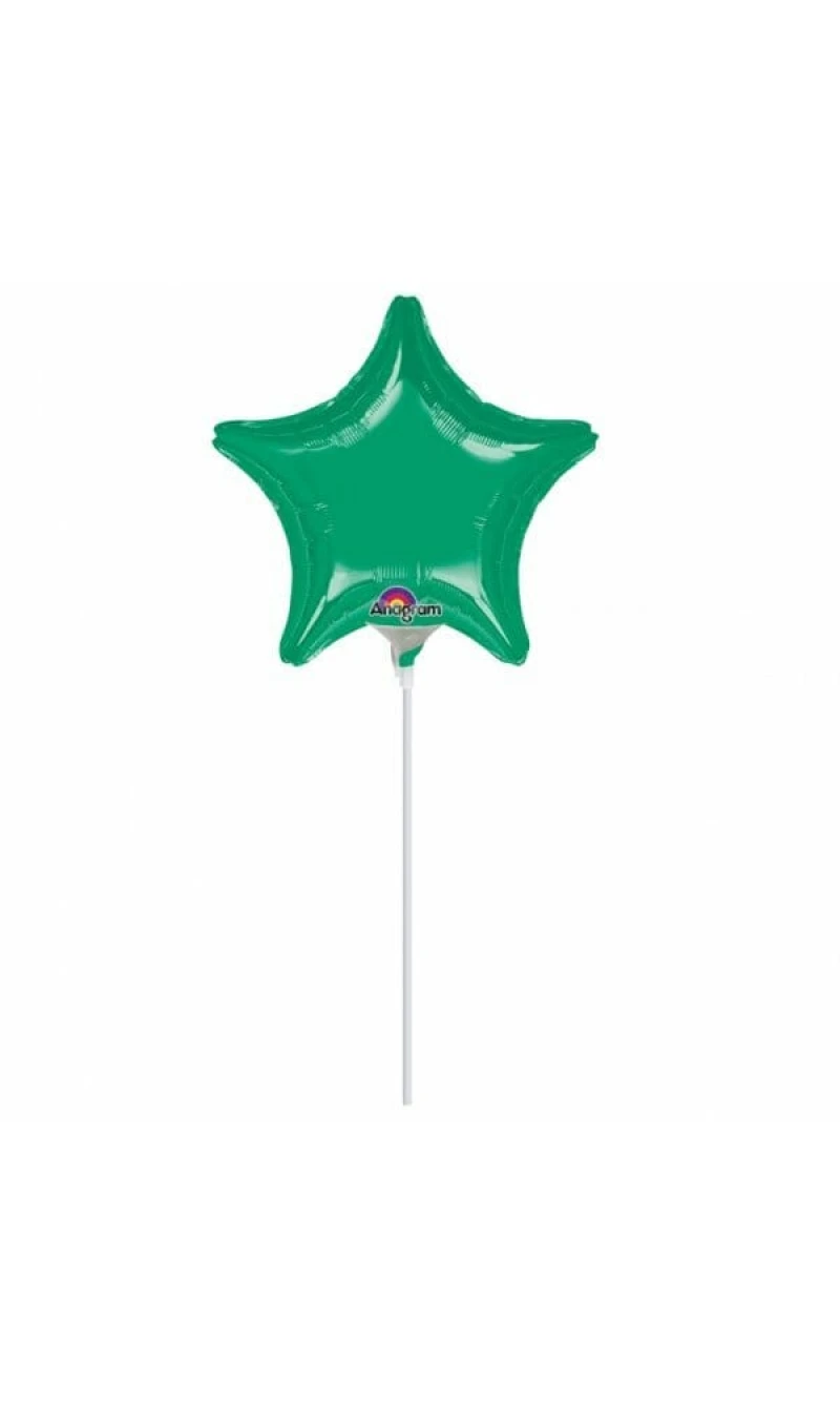 Metallic Green Star Mini Foil Balloon 4" (10cm)