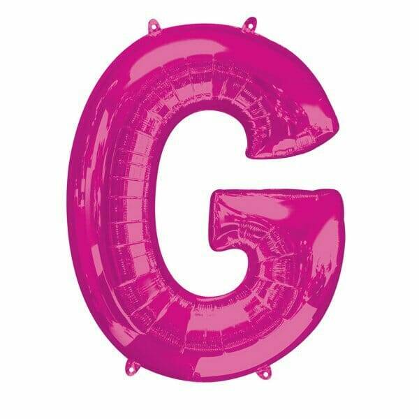 Pink Letter " G " Foil Balloon 34''