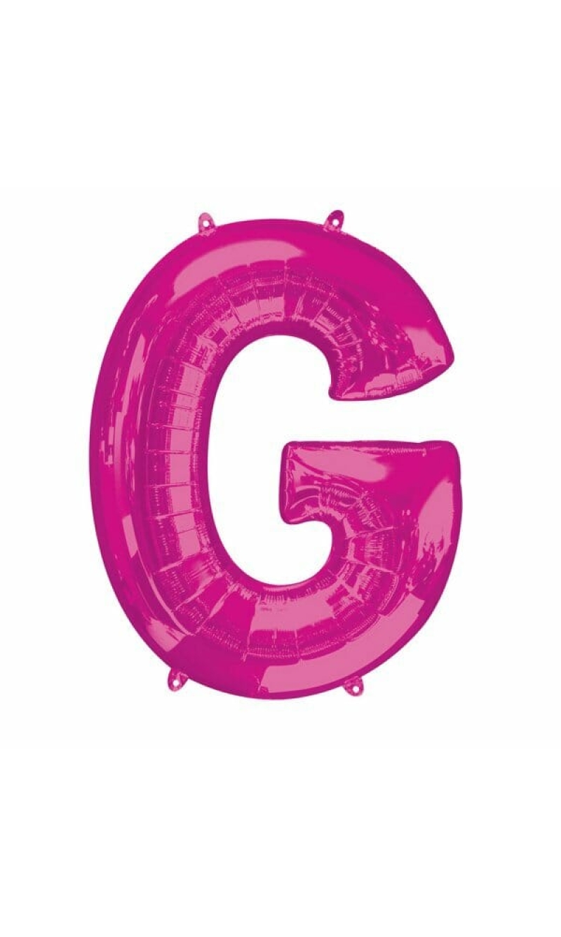 Pink Letter " G " Foil Balloon 34''