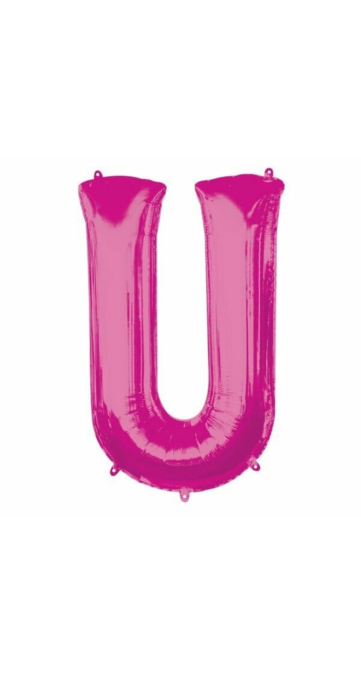 Pink Letter "U" Foil Balloon 34''